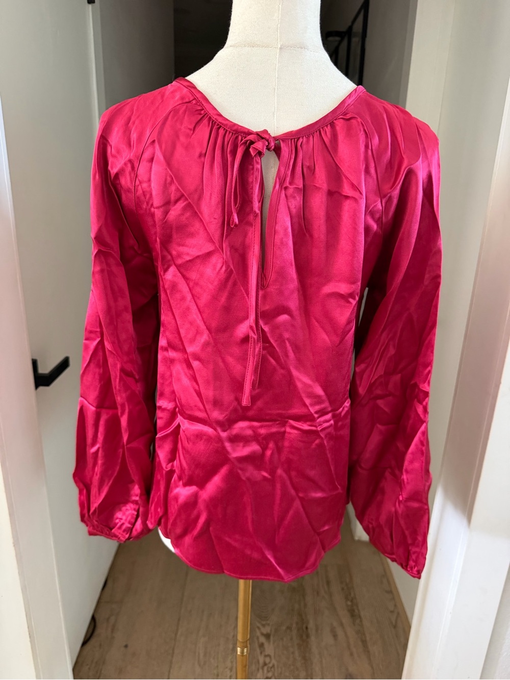 Nation Los Angeles LTD Eveline Satin Top in Raspberry Jam Sz XS MSRP $179 NWT - Picture 5 of 9